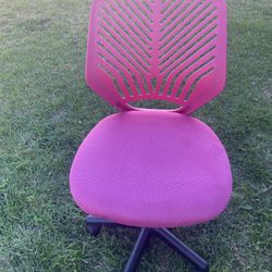 Costway Height  Adjustable Desk Chair In Pink