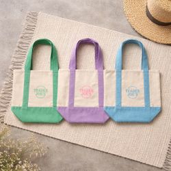 🌸 Trader Joe’s Pastel Canvas Tote – NEW 🌸 Mint • Lavender • Blue (4 pcs each color available)