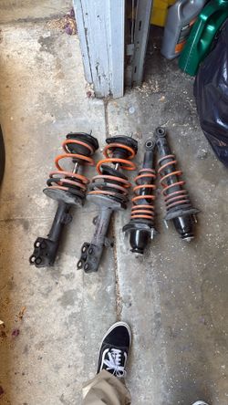 Lowering springs with struts