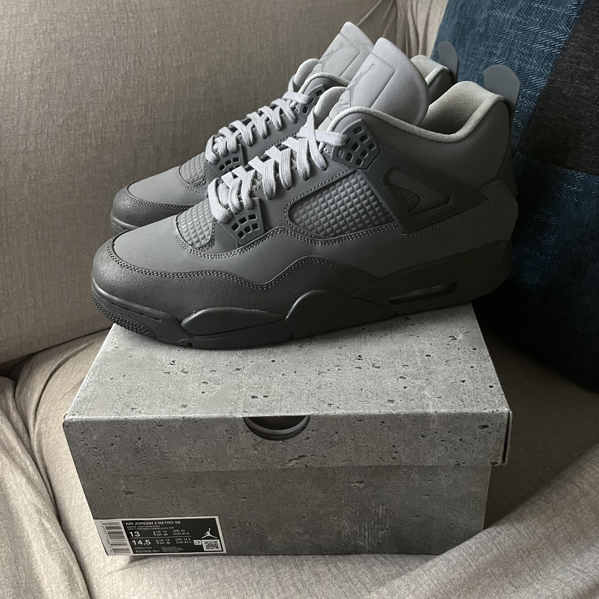 Air Jordan 4 Paris Grey Gray New Size 13