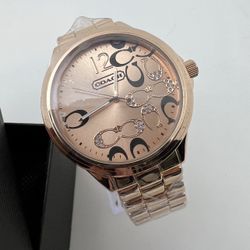 Rose Gold Coach Watch