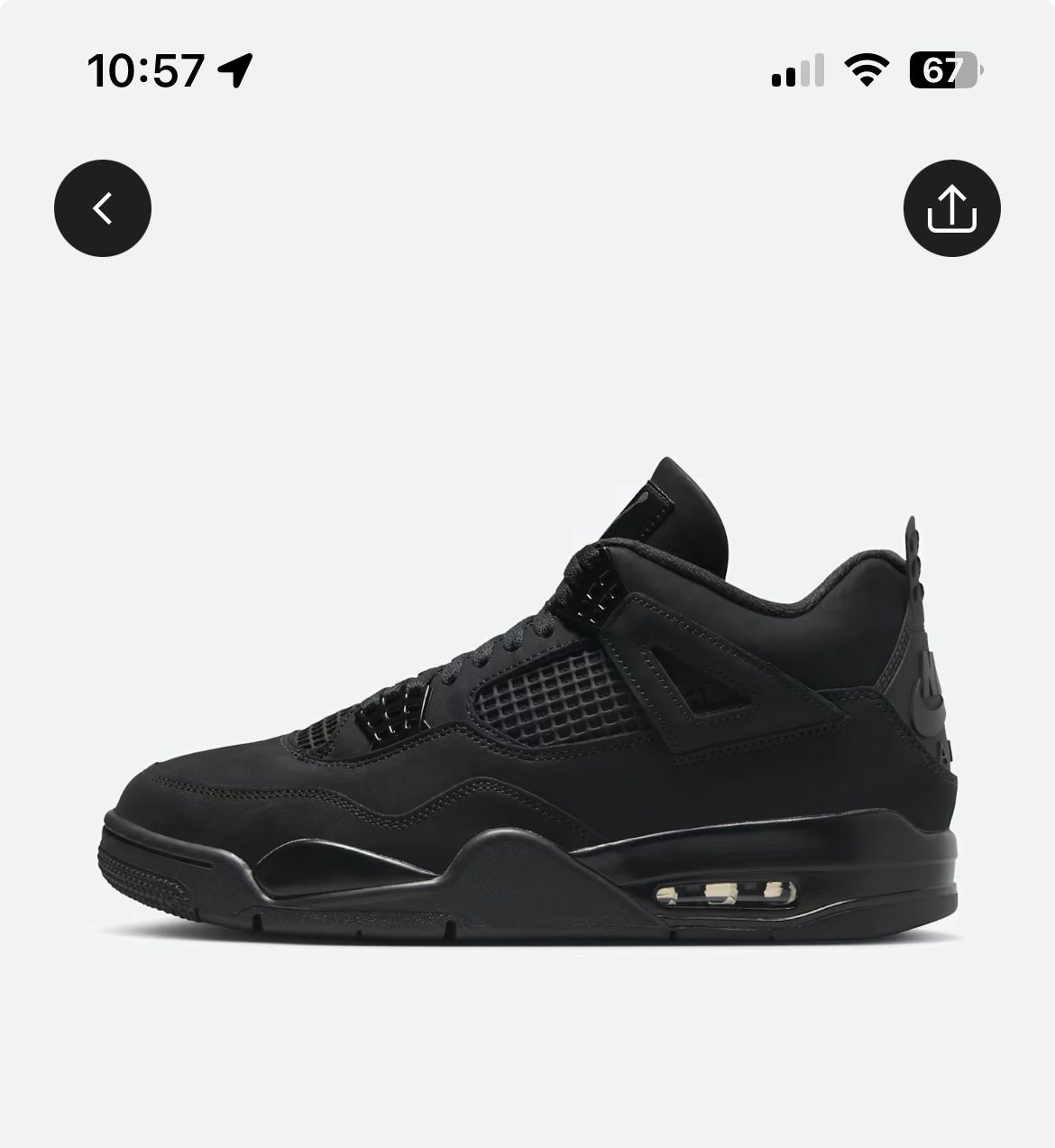 Jordan four black cat