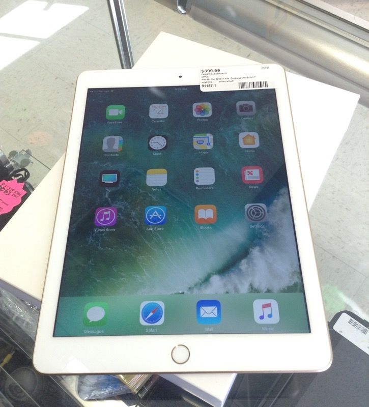 Like New Apple iPad 5th Generation MPG62LL/A 32GB Gold Wifi + Cellular Complete 91187-1