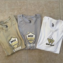 3 Girls west high Soccer practice shirts 
