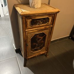 Wooden Bamboo Drawer Wooden Small Side table 