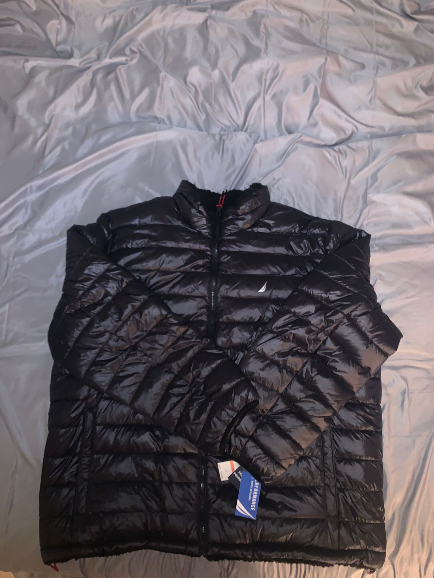 Black Nautica Puffer Jacket 