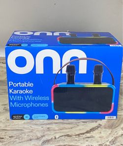 ONN Portable Karaoke Machine with Wireless Microphones