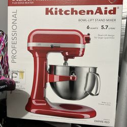 BRAND NEW, Red Bowl-lift 6 Quart Kitchen Aid Mixer