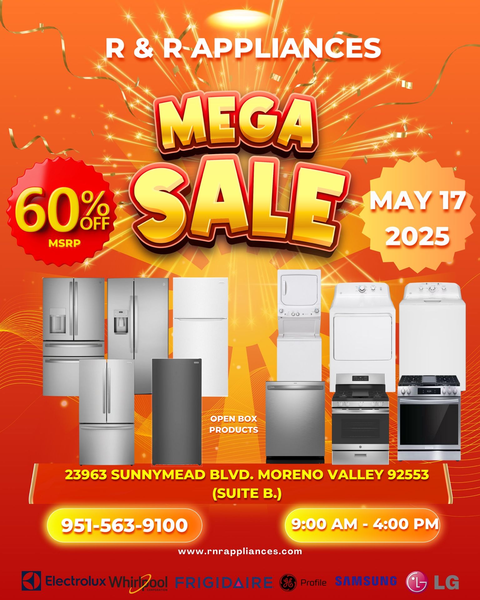 R&R Appliances in Moreno Valley Is Having Their MEGA SALE EVENT!!!!!