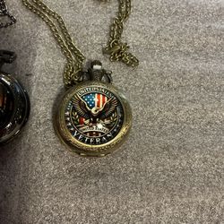 MINI POCKET WATCHES WITH CHAINS  - NEW QUARTZ  - $10 each
