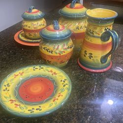 La Province Hand Crafted, Hand Painted Ceramic Set