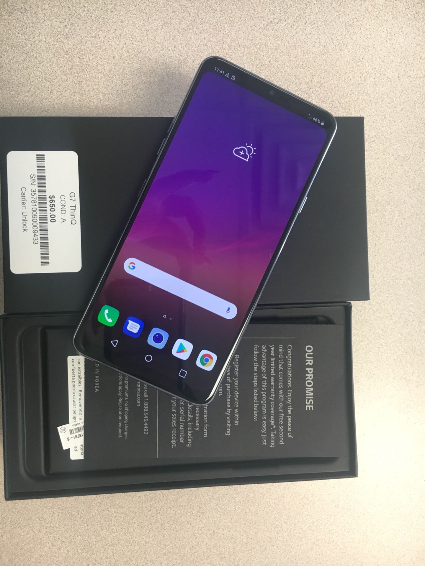 Mint condition LG G7 thinQ Factory Unlock