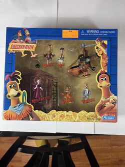 Chicken Run Figure Playset TWEEDYS FARM Rocky Ginger Fowler Mac Mrs. Tweedy NEW