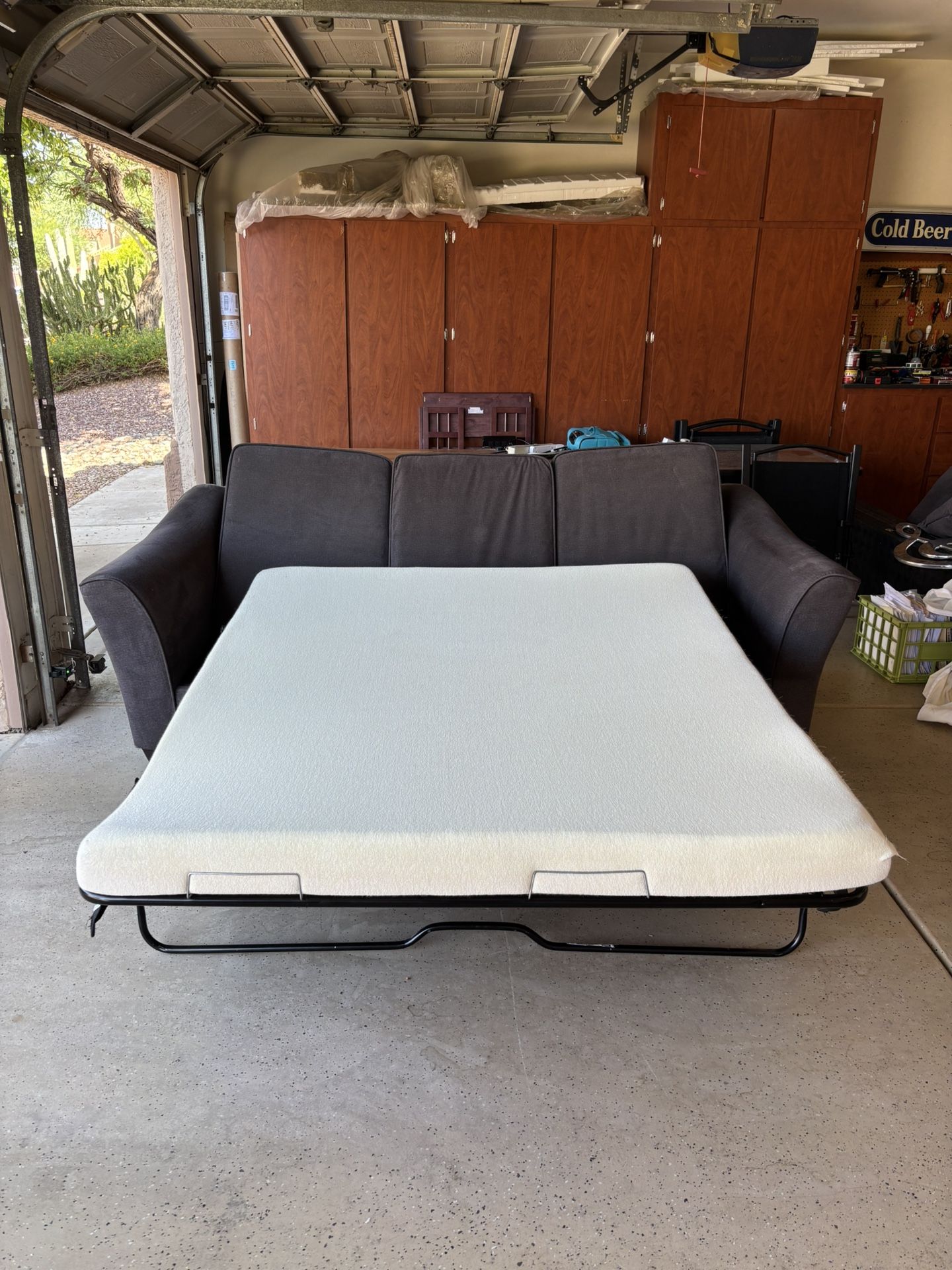 New Dark Gray Sofa Bed Couch