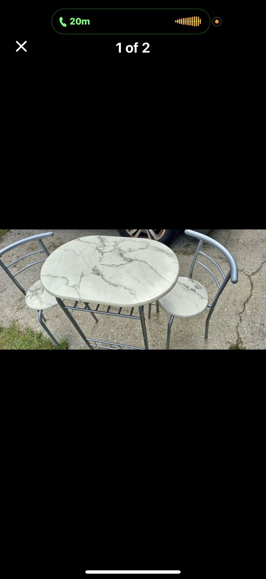 Bistro table and chairs