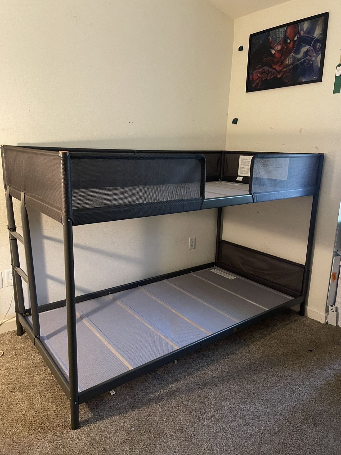 Bunk Bed Frame Dark Grey IKEA Tuffing Excellent Condition