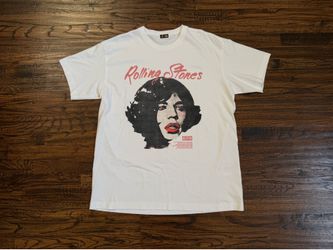 Kith X Rolling Stones Vintage Program White Graphic T-Shirt “Far Away Eyes” Sz Large