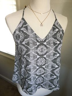 Grey & White Cami Top / Blouse Women’s