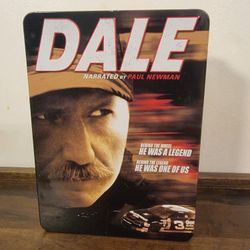 DALE Earnhardt Collectors 6 DVD set in tin narrated by Paul Newman (Nascar collectable)