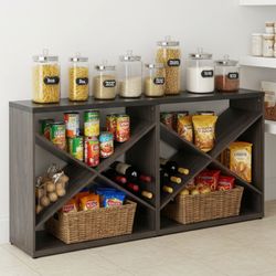 Homy Casa Rowan 70.87” Modern Console Table with X-Frame Shelving – Extra Long Entryway & Sofa Table