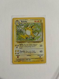 Pokemon Raichu Holo 14/102