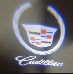 2x Cadillac Logo Led Door Shadow