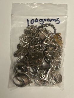 100 grams of .925 Sterling Silver Jewelry all good not scrap