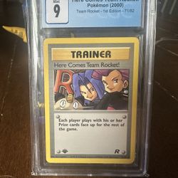 2000 Here Comes Team Rocket - Team Rocket Pokemon Cards - 1st Edition Cgc 9
