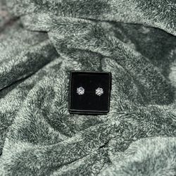 VVS 1, 2 CARAT Moissanite Stud Earrings