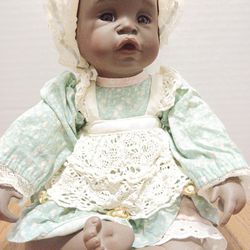Marked Down  $45 First edition (Yolanda Bello)Artist  1991 First Edition Signed African American Bisque Doll Limited edition#5491-R
