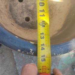 Two Blue Ceramic Pots 