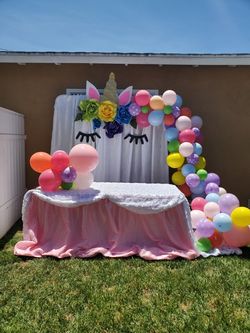 Unicorn balloons garland party decoration