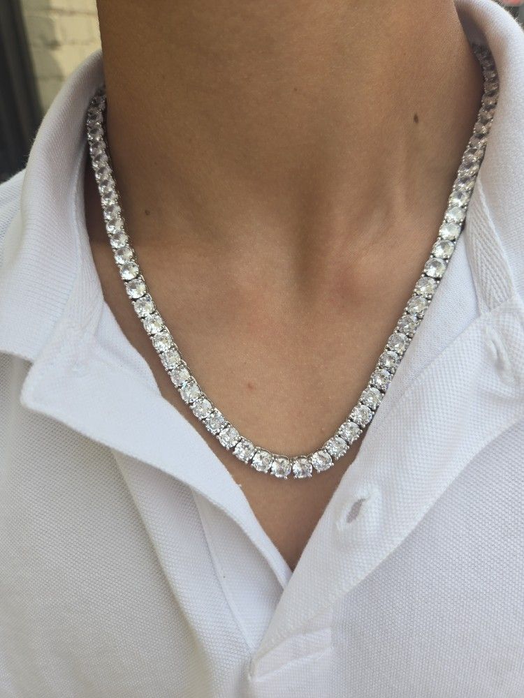 VVS1 Moissanite Tennis Chain 1 carat 925 Sterling Silver