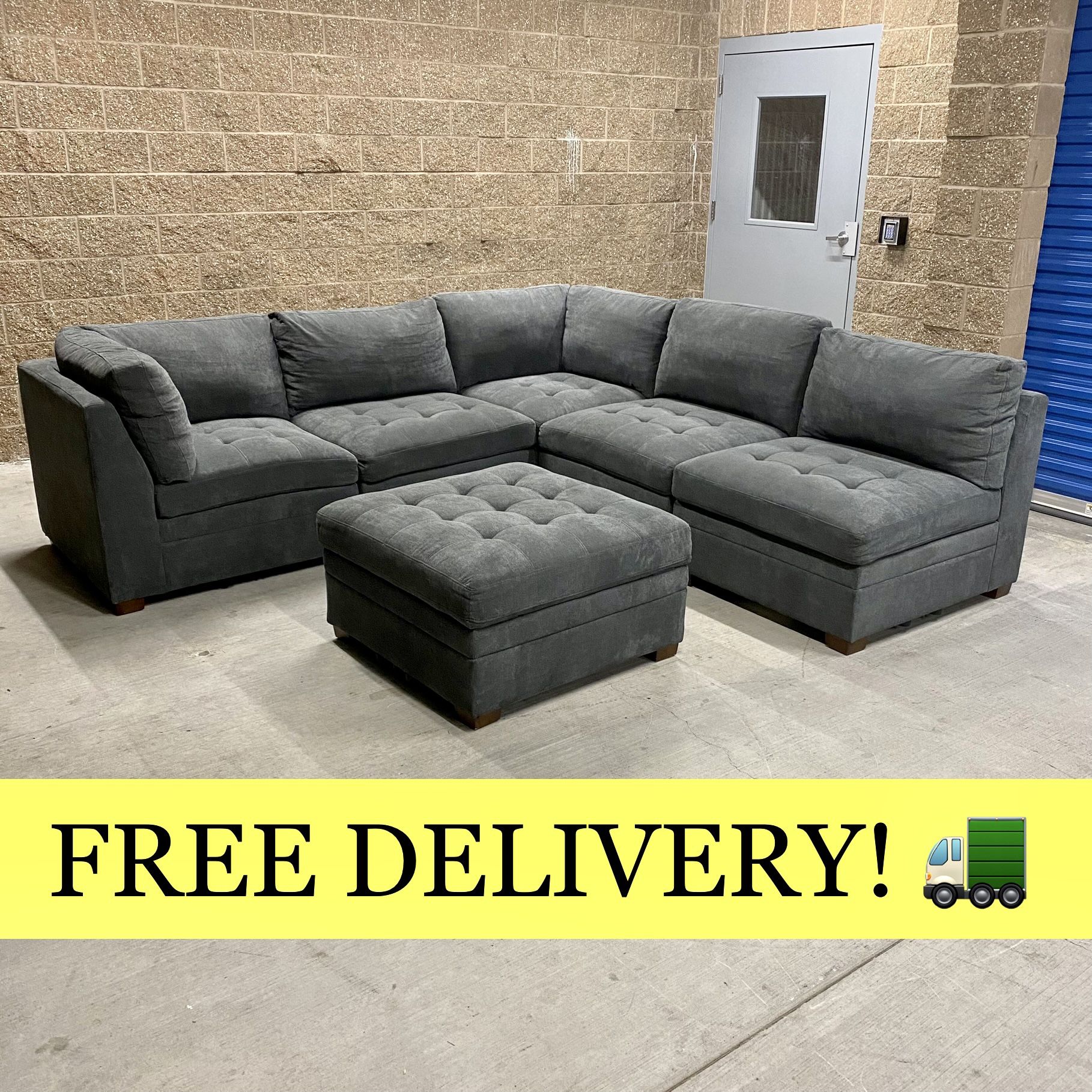 Like New Gray Modular 6Piece Sectional Couch Sofa (FREE DELIVERY! ) for Sale in Dupont, WA