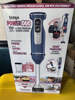 Ninja Power Duo – 4-Speed Immersion Blender & Whisk (750 Peak Watts)