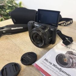 Sony Alpha a5100 Mirrorless Camera 24.3MP + 16-50mm PZ Lens, Plus Extras