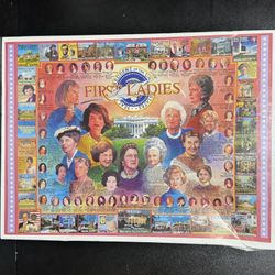 First Ladies Vintage CMP 1000pc Puzzle Named & Birthplaces of Presidents NEW