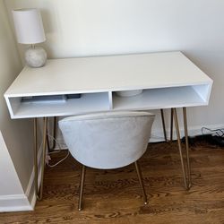 White/gold Desk