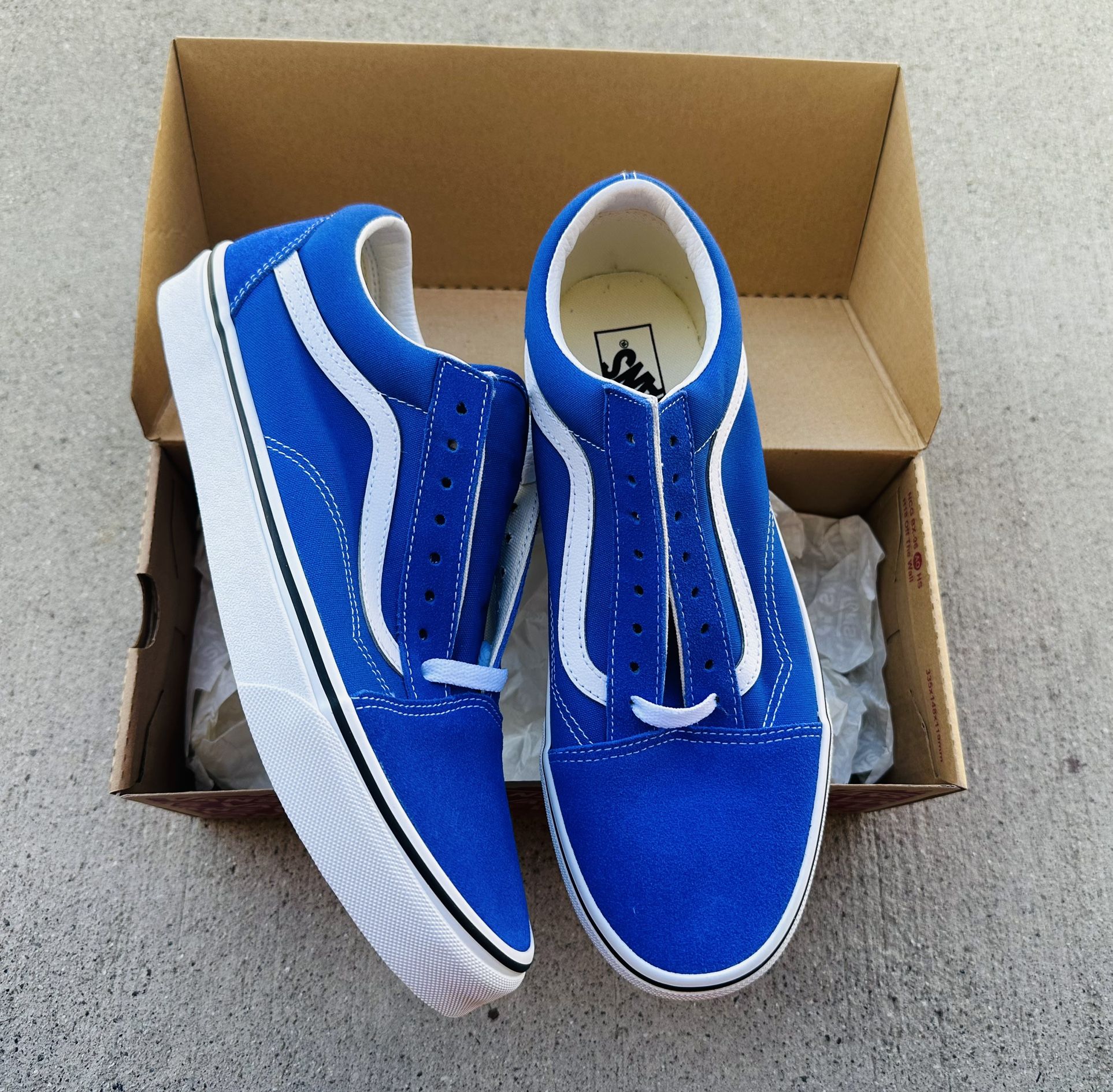 Vans Old School dazzling blue shoes new in box Sz 10.5