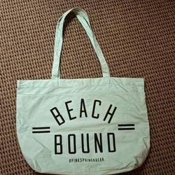 VS / PINK Mint Green Beach Tote Bag 