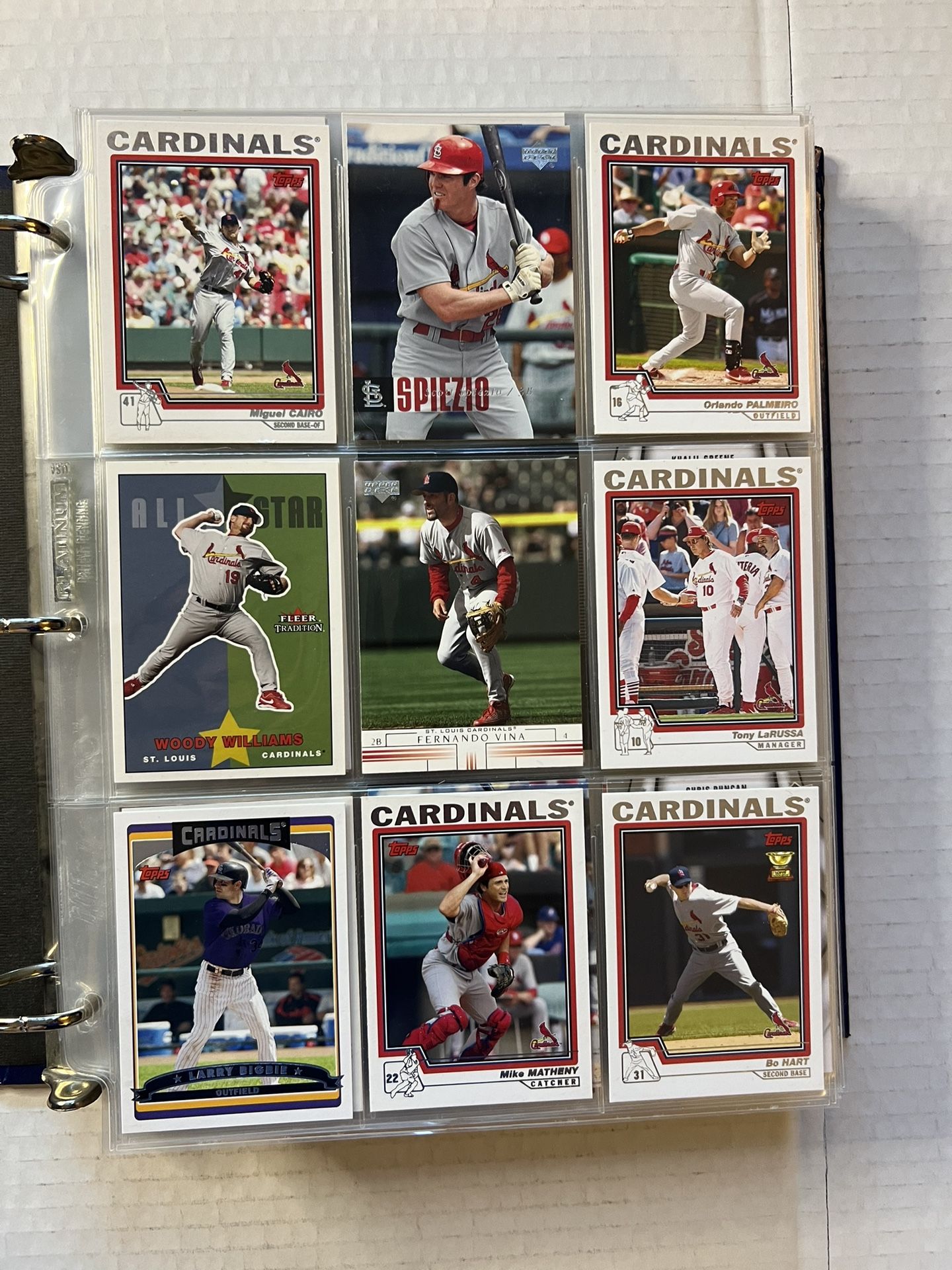 St. Luis Cardinals Baseball Card Team Binder 51 Pages