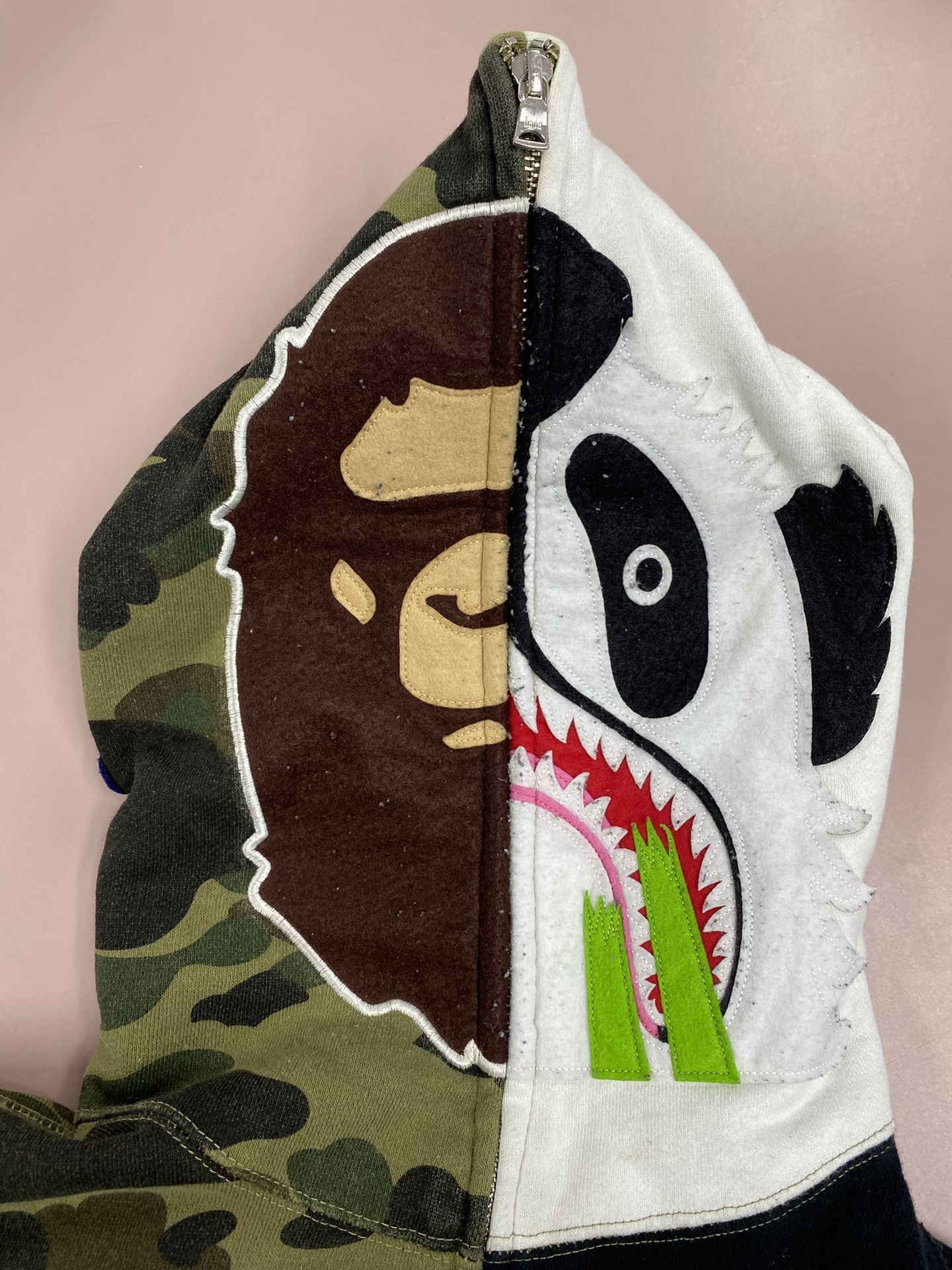 BAPE A Bathing Ape Half N Half Bape hoodie used