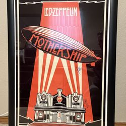 AUTOGRAPHED LED ZEPPELIN Mothership Poster 
