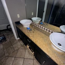 Dual Granite Bathroom Sinks