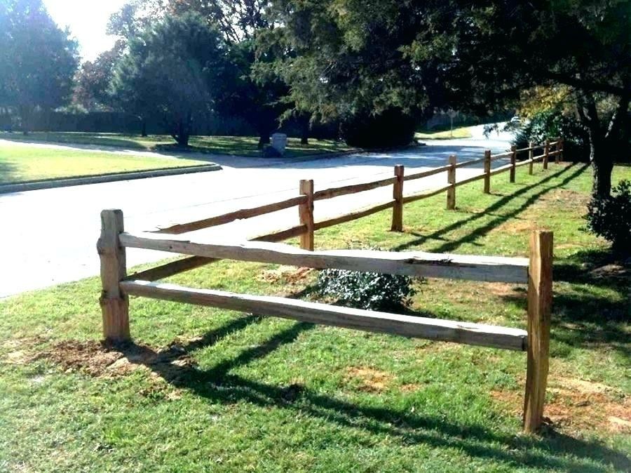 Cedar split rail fence