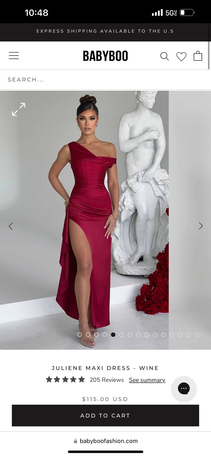 BABYBOO WINE RED DRESS