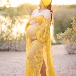 Yellow Maternity Dress 