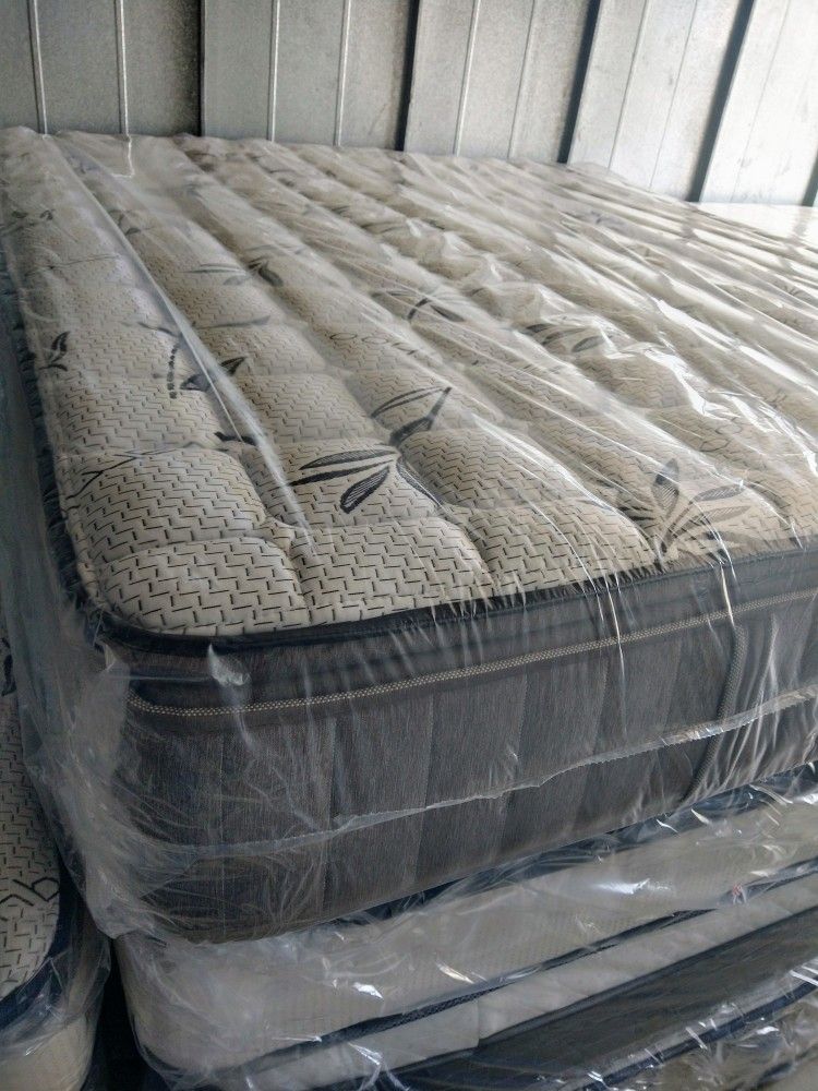 caliking bamboo orthopedic and pillow top brand new mattress and box spring