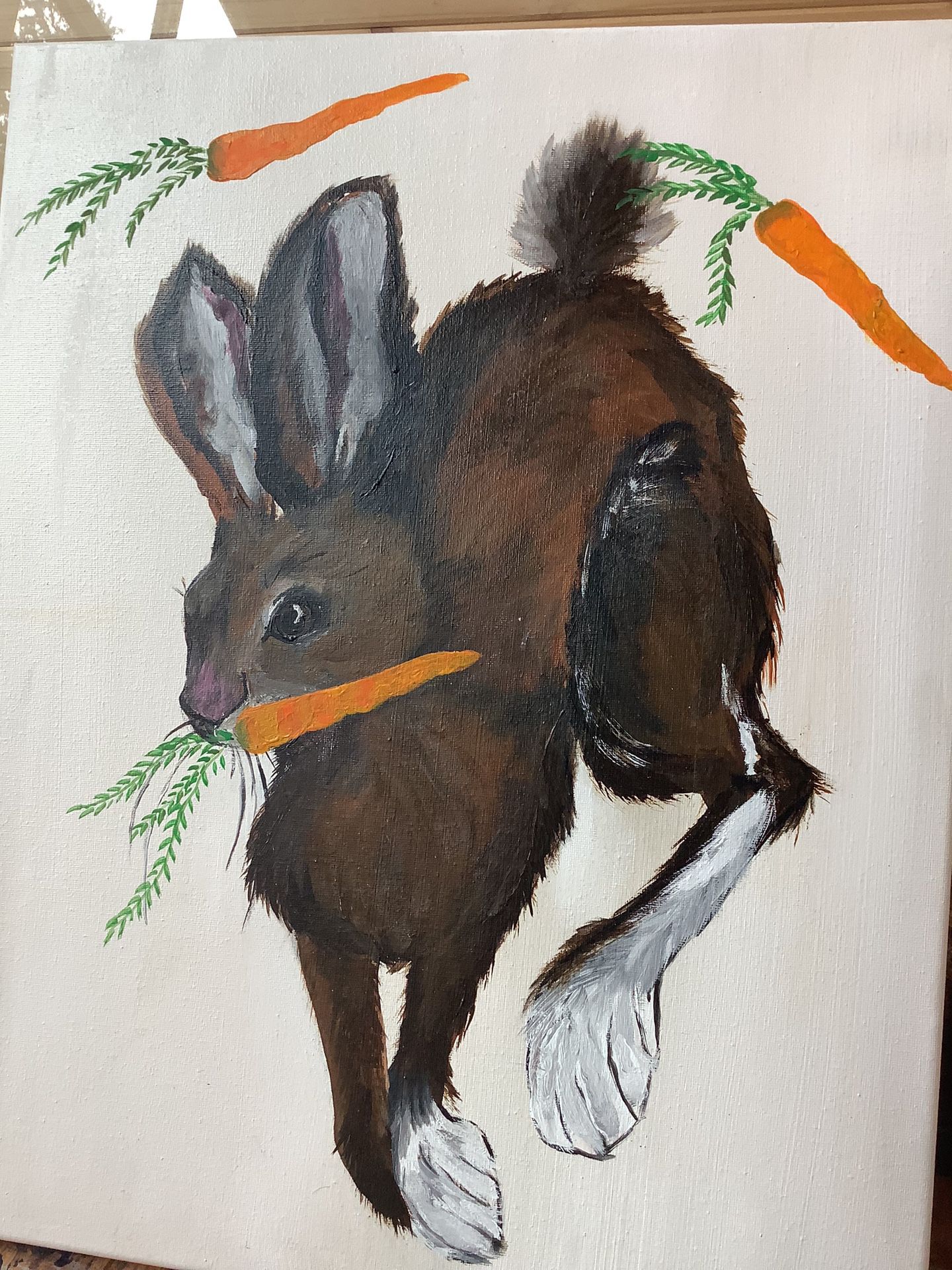 Big Foot Bunny Original Painting 