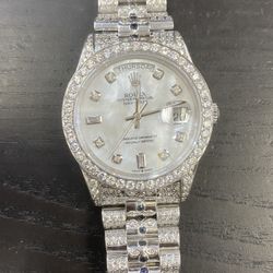 Rolex White Gold Pearl Diamond Box Papers Buy Sale Trade Gold 14k 24k 